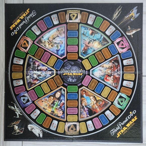 Trivial Pursuit Star Wars DVD Saga Edition 2005 Toys R Us Exclusive Tin COA - Picture 4 of 12